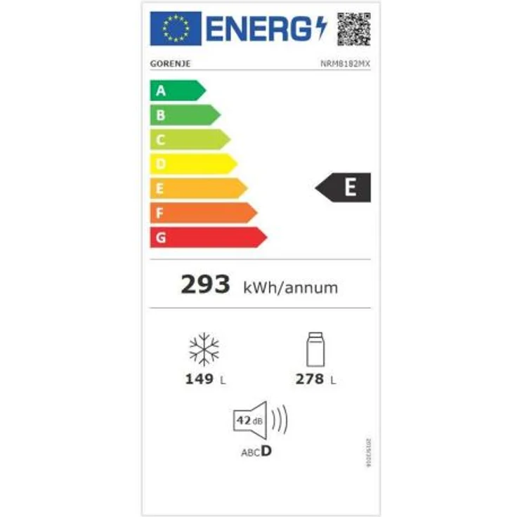 Gorenje NRM8182MX Side-by-Side-Kühlschrank, freistehend, Edelstahldekor, NoFrost, Schnellkühlen, LED, Breite 79.4 cm, Energieklasse E – Bild 7