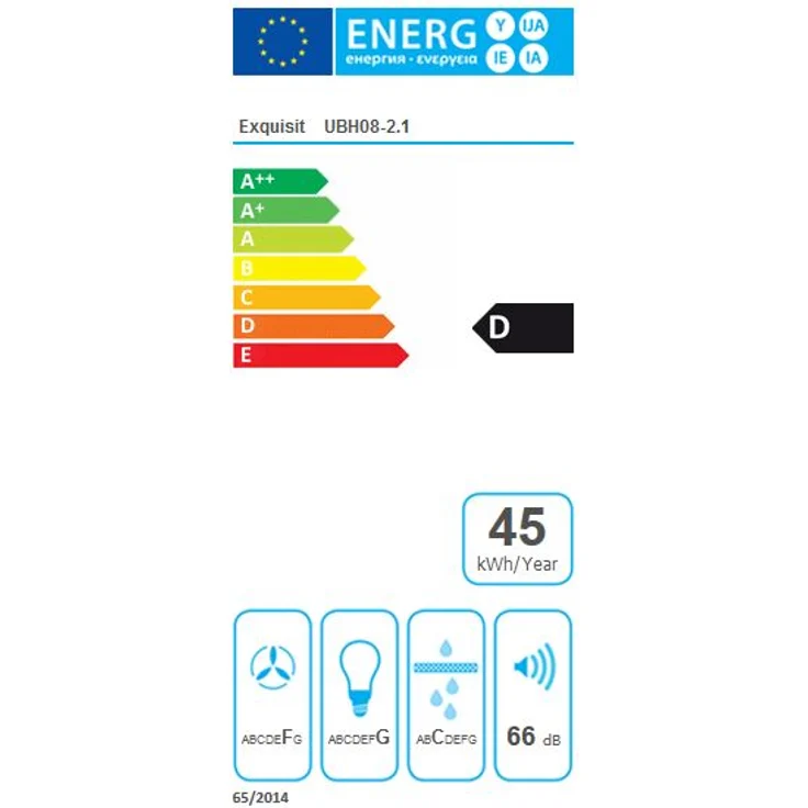 Exquisit UBH 08-2.1, Motorhaube, Standard, Breite: 60 cm, Tiefe: 47 cm, Absaugung und Rückführung (mit zusätzlichem Rückführungsset), weiß – Bild 8