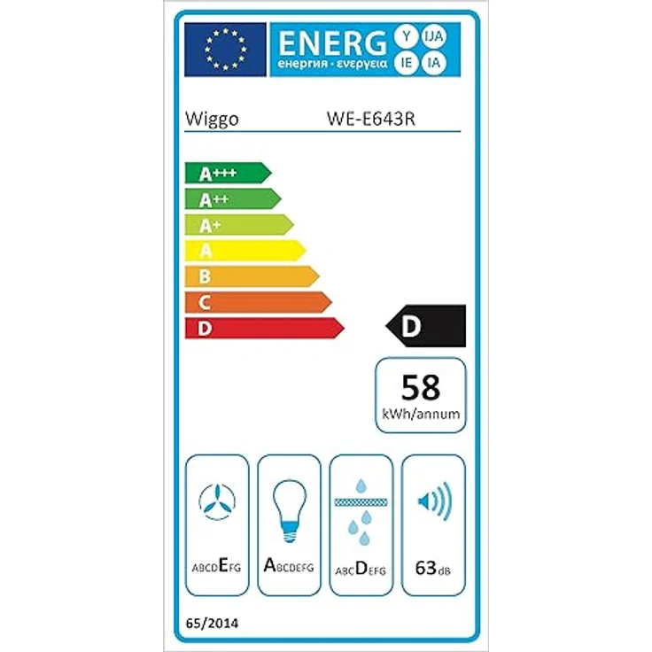 Wiggo Dunstabzugshaube 60cm I Wandhaube für Abluft oder Umluft Dunstabzug 300m³/h mit LED-Beleuchtung & 3 Leistungsstufen I Wandhaube inkl. Fettfilter & 2x Kohlefilter I Abzugshaube Inox – Bild 6