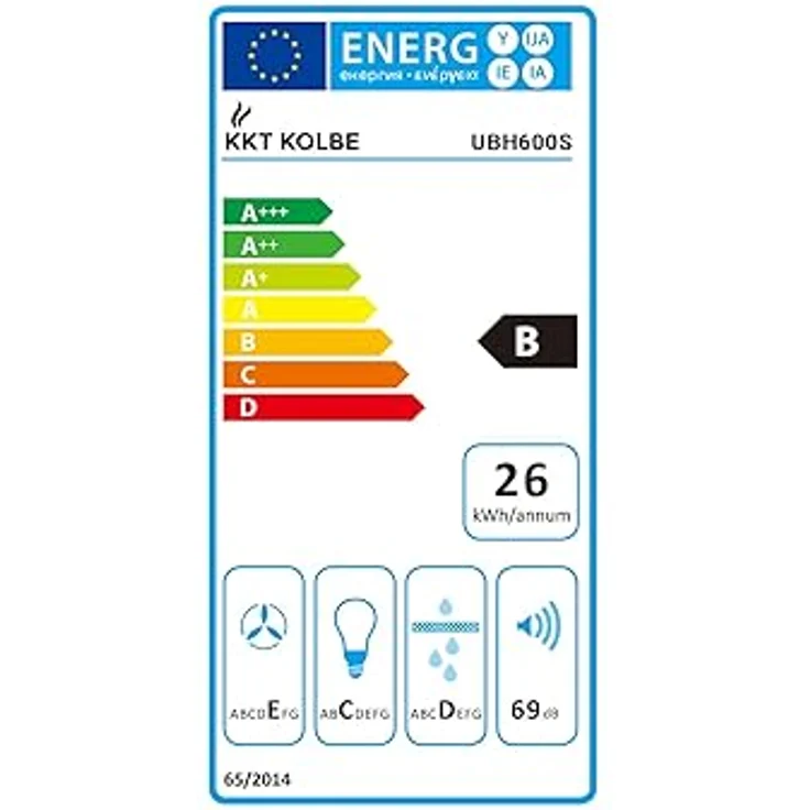 KKT KOLBE Dunstabzugshaube 60 cm | Unterbauhaube | Edelstahl | Druckknopf Bedienung | LED-Beleuchtung | Abluft Umluft | 3 Leistungsstufen | Silber UBH600S – Bild 6