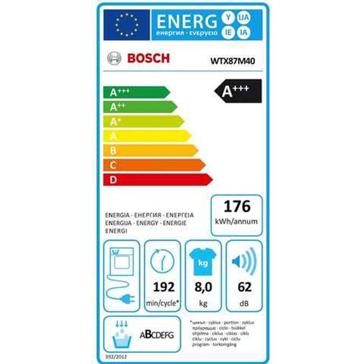 Bosch WTX87M40, Wärmepumpentrockner, A+++, Fassungsvermögen 8 kg, Standgerät, Breite 59,8 cm, Display, Wäschetrockner mit Automatik – Bild 8
