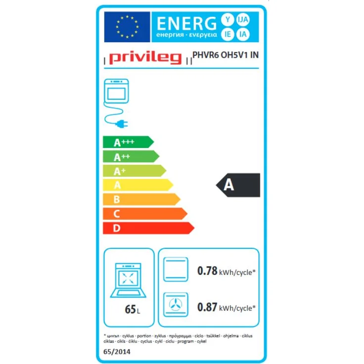 Privileg SET PV510 IN, Herd-Set, Einbaugerät, Energieeffizienzklasse A, Volumen 65 Liter, Hydrolytische Reinigung – Bild 13