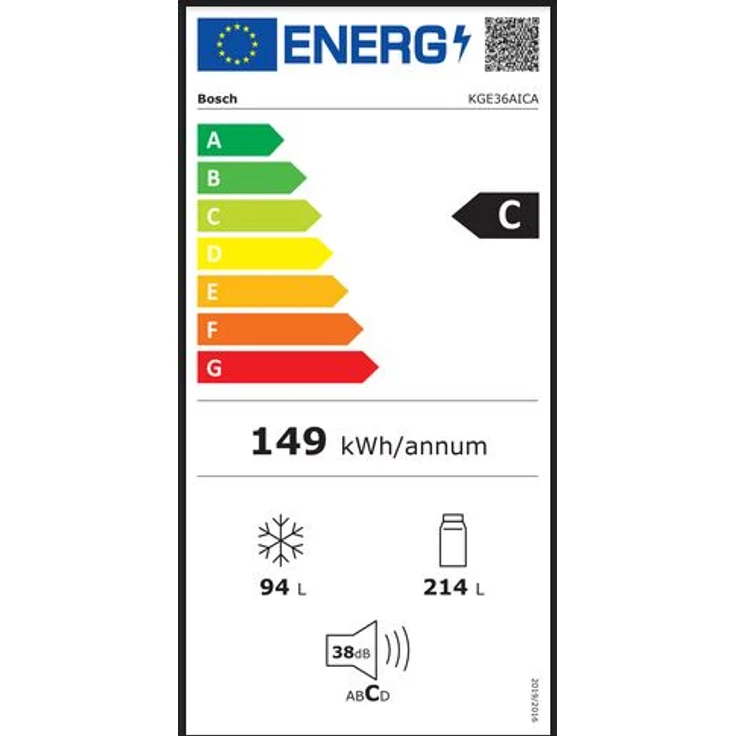 Bosch KGE36AWCA Kühl-Gefrierkombination, freistehend, weiß, 0-Grad-Zone, Schnellkühlen und -gefrieren, LED, BigBox-Gefriergutschublade, Breite 60 cm – Bild 7