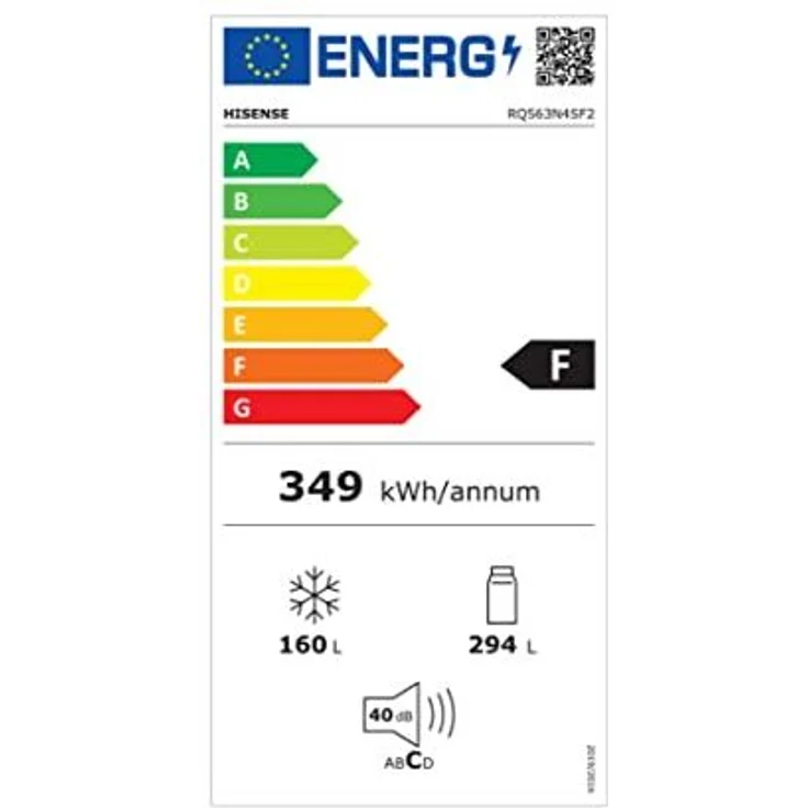 Hisense RQ563N4SF2 Side-by-Side-Kühlschrank, freistehend, schwarz, Full NoFrost, Schnellgefrieren, LED, Breite 79.4 cm, Energieklasse F – Bild 14