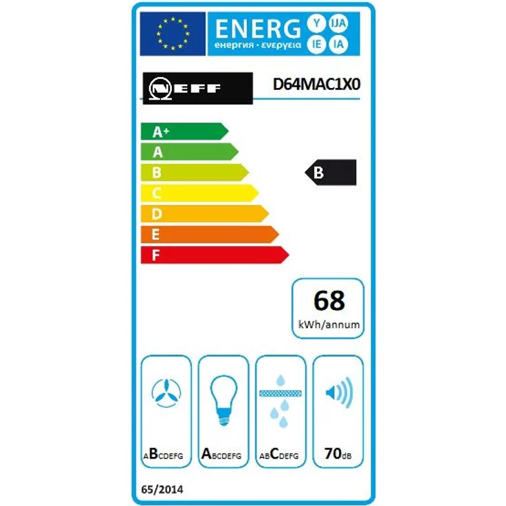 Neff N 30 D64MAC1X0, Motorhaube, integriert, Breite: 60 cm, Tiefe: 27.1 cm, Absaugung und Rückführung (mit zusätzlichem Rückführungsset), Silber – Bild 7