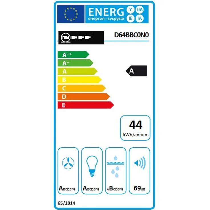 Neff N 30 D64BBC0N0, Motorhaube, Esse, Breite: 60 cm, Tiefe: 50 cm, Abzug & Umluft, rostfreier Edelstahl – Bild 7