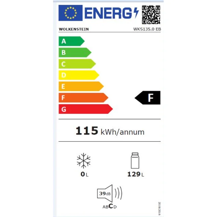 PKM Wolkenstein WKS135.0 EB Kühlschrank, Einbau, Energieklasse F – Bild 2