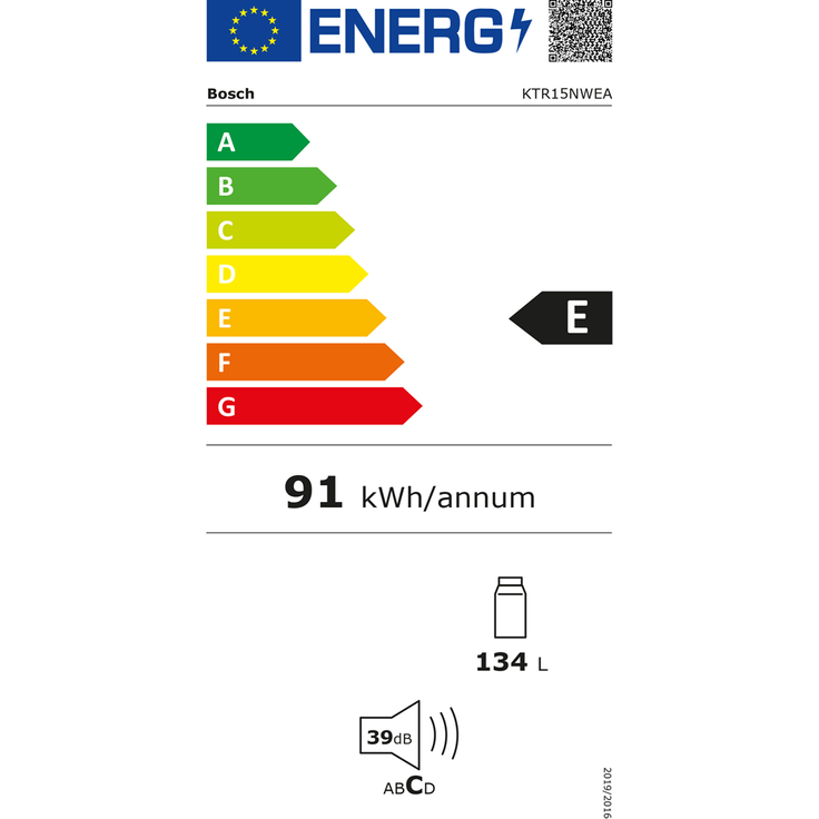 Bosch KTR15NWEA Kühlschrank, freistehend, weiß, LED, Breite 56 cm, Energieklasse E – Bild 10