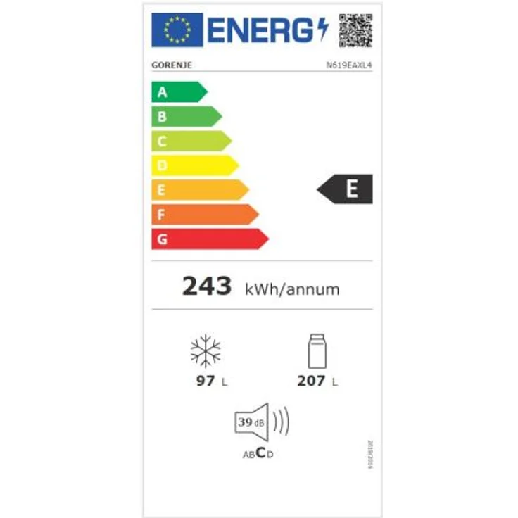 Gorenje N 619 EAXL4 Kühl-Gefrierkombination, freistehend, Edelstahl-Effekt, NoFrost, LED, Breite 59 cm – Bild 6