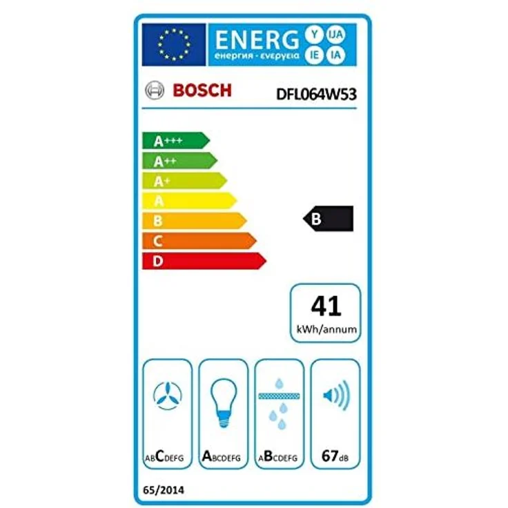Bosch Serie 2 DFL064W53, Motorhaube, ausziehbar, Nische, Breite: 52.6 cm, Tiefe: 29 cm, Absaugung und Rückführung (mit zusätzlichem Rückführungsset), mit internem Motor, metallisch silber – Bild 7