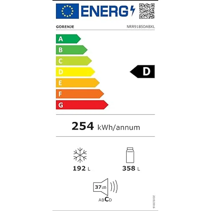 Gorenje NRR 9185 DABXL Side by Side Kühl-Gefrierkombination, EEK D, Convert Active, No Frost Plus, Multi Flow Kühlung, Fast Freeze, LED Display, Inverter Kompressor, schwarz - Preisvergleich – Bild 6