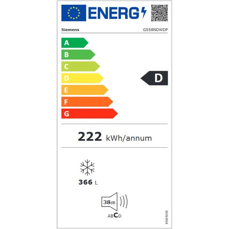 Siemens GS58NDWDP Gefrierschrank, freistehend, weiß, NoFrost, Schnellgefrieren, LED, Breite 70 cm, Energieklasse D – Bild 12