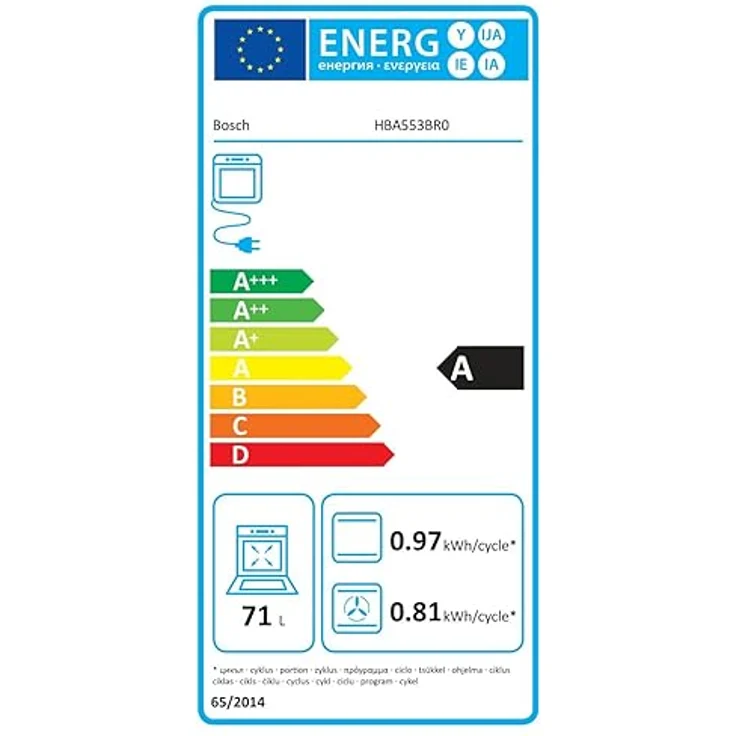 Bosch Einbaubackofen HBA553BR0, 71 L, 3D+ Air Pulsé, EcoClean, Inox – Bild 6