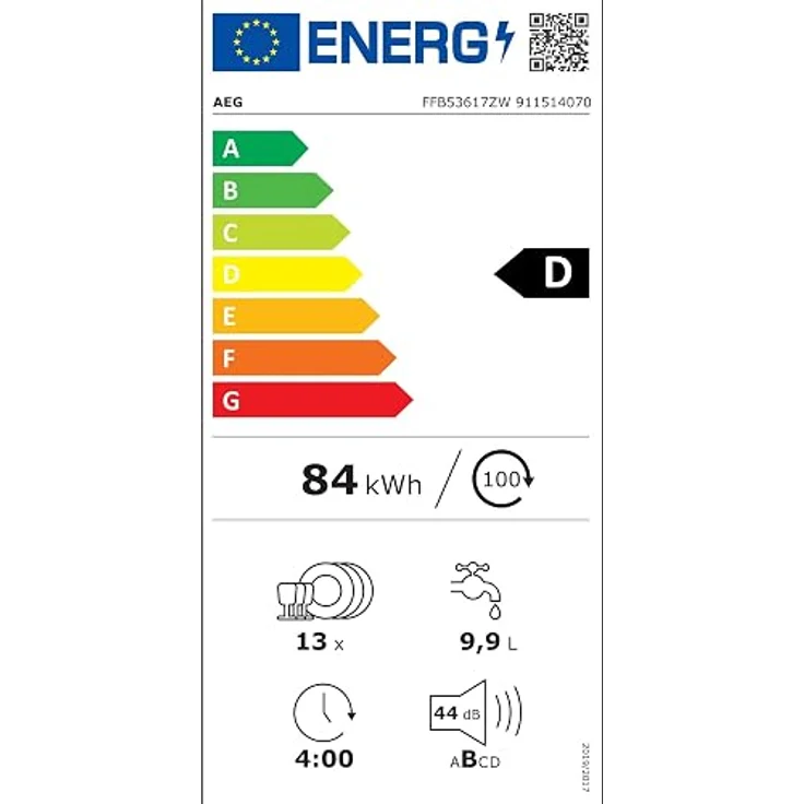 AEG FFB53617ZW Standgeschirrspüler / Serie 6000 mit SatelliteClean / 60cm / AirDry - perfekte Trocknungsergebnisse / D / Besteckkorb / Display / Startzeitvorwahl / Wasserstopp – Bild 6