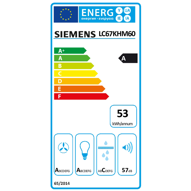 Siemens LC67KHM60 iQ300, Wandhaube, Wandmontage, Breite 59 cm, Tiefe: 49.9 cm, Absaugung und Rückführung (mit zusätzlichem Rückführungsset), Black/Stainless Steel – Bild 8