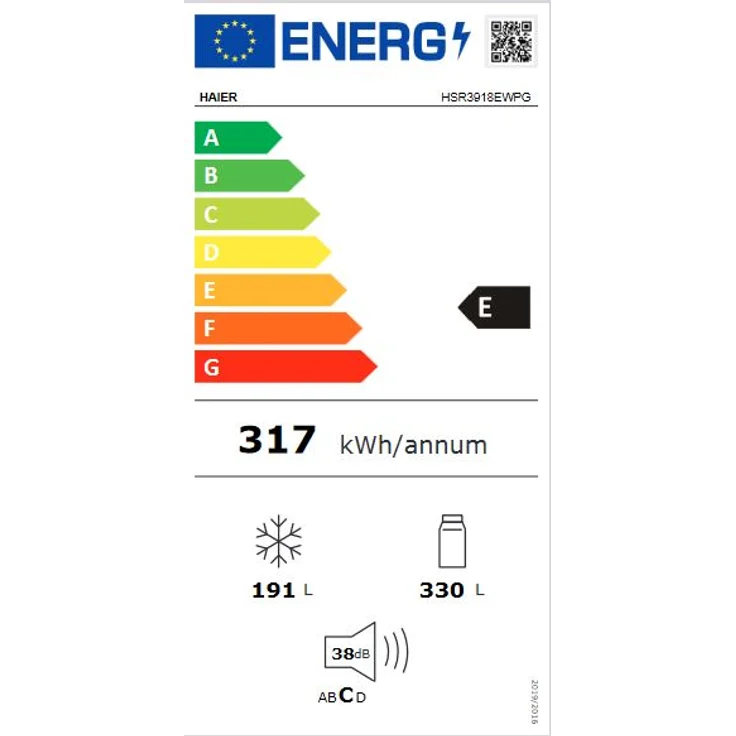 Haier HSR3918EWPG Side-by-Side-Kühlschrank, freistehend, silber, NoFrost, Wasserspender, Wassertank, Schnellgefrieren, Breite 90.8 cm – Bild 6