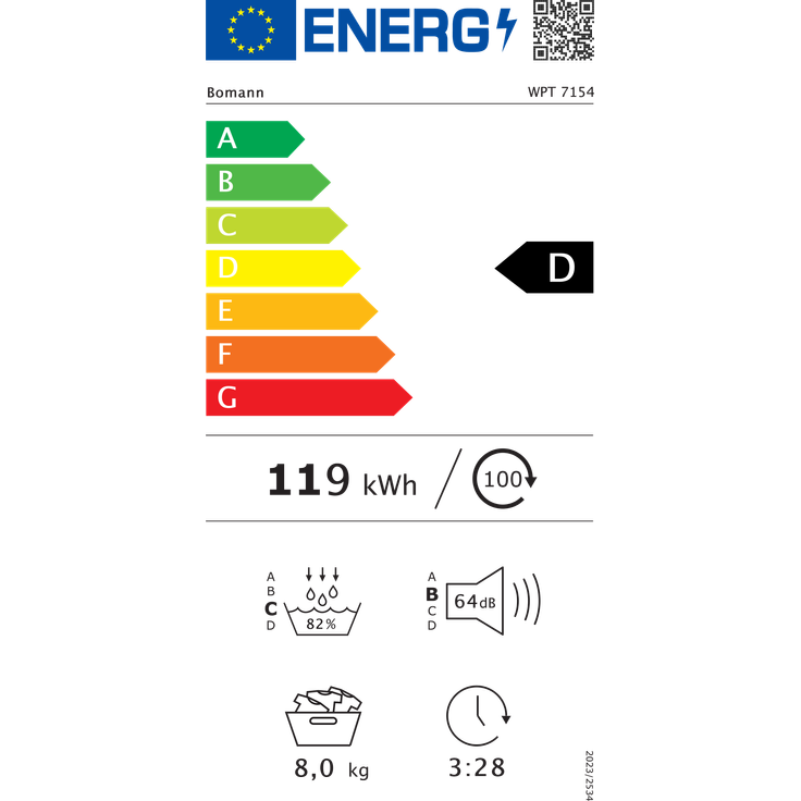 Bomann® WPT 7154 Wärmepumpentrockner 8kg, 15 Programme, Antiknitterfunktion, LED Display, kein Wasseranschluss nötig, weiß – Bild 10