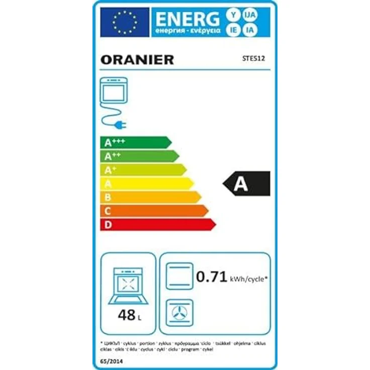 Oranier Elektro-Standherd 50 cm - weißer freistehender Elektro-Herd mit 4 Masse-Kochplatten - 48 Liter Backofen - 4 Funktionen - STE512 – Bild 6