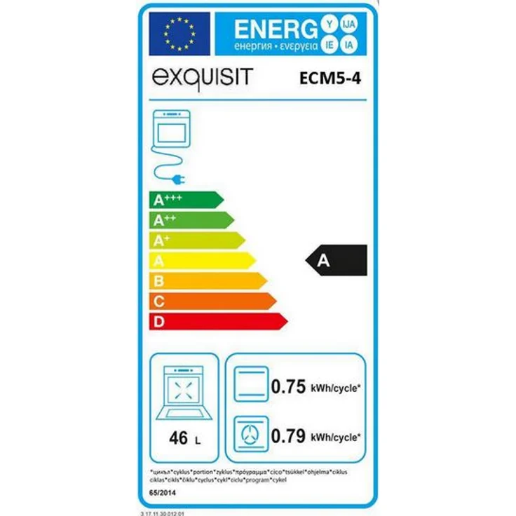 Exquisit ECM 5-4 Inox, Herd, A, Volumen 46 l – Bild 9