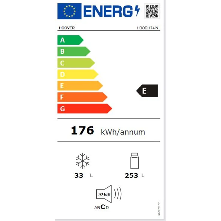Hoover HBOD 174/N Kühlschrank, Einbau, weiß, Smart Connectivity, LED, Breite 54 cm, Energieklasse E – Bild 7