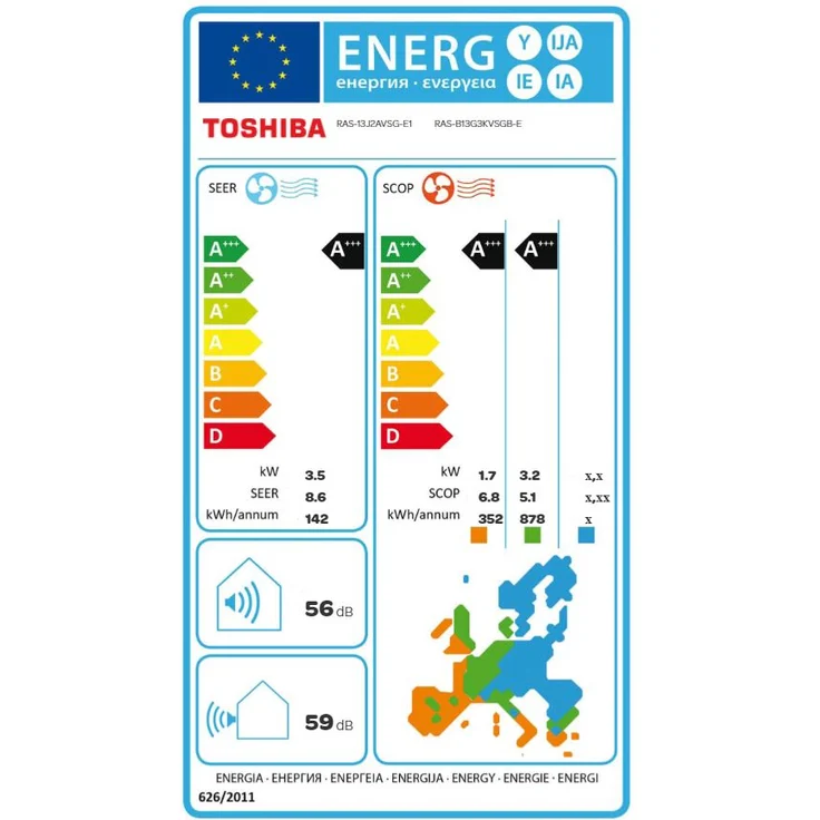 Toshiba RAS-B13G3KVSGB-E + RAS-13J2AVSG-E1 – Bild 2
