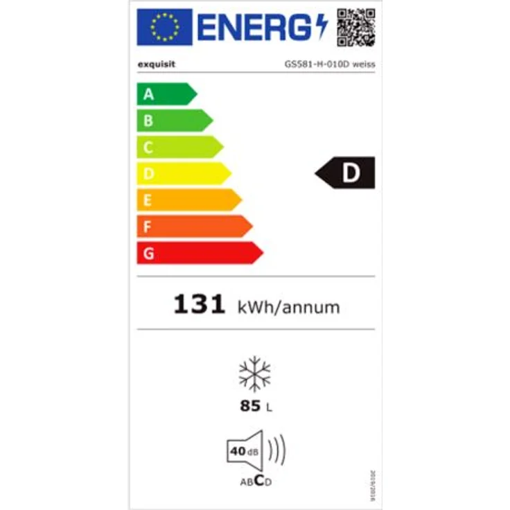 Exquisit GSS81-H-010D Gefrierschrank, freistehend, weiß, Energieklasse D – Bild 4