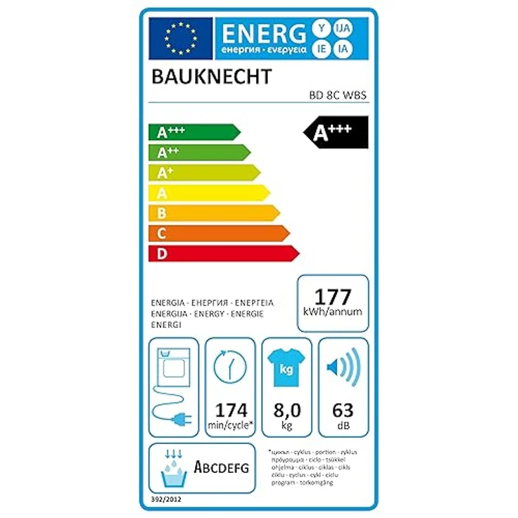 Bauknecht BD 8C WBS Wärmepumpentrockner, EEK A+++, Precision Dry, Inverter Motor, HomeWhiz App, Trommelbeleuchtung – Bild 6