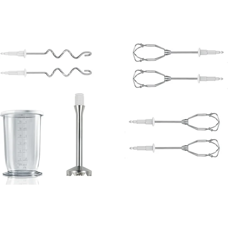 Bosch Hausgeräte MFQ4075DE Styline Handrührer-Set 550W, Kunststoff, Silber, Weiß – Bild 6