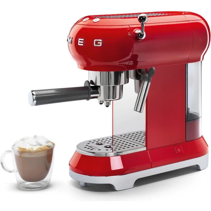 Smeg Espresso-Kaffeemaschine ECF01RDEU, 1350, Kunststoff, 1 Liter, Rot – Bild 4