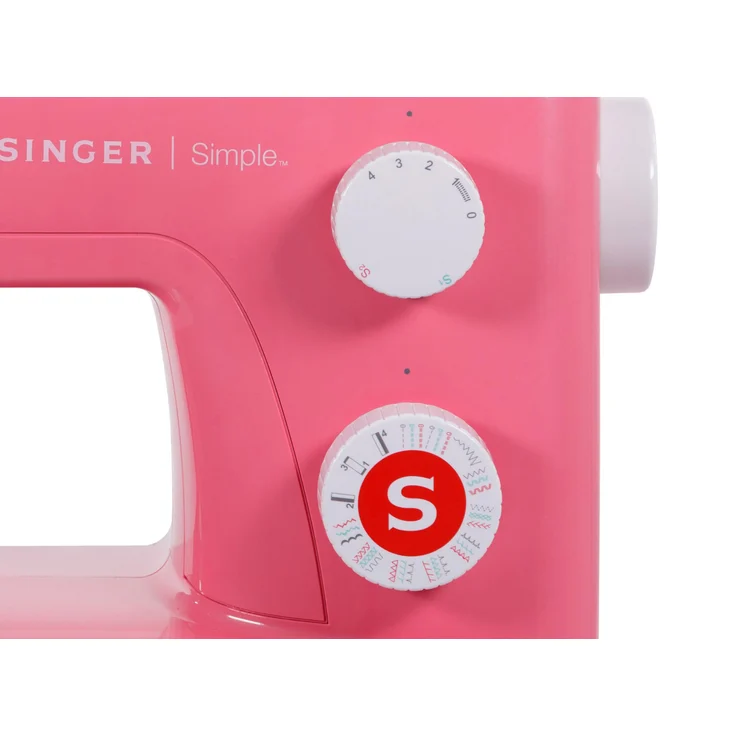 Singer 3223R Simple Freiarm-Nähmaschine 23 Sticharten Nählicht rot Freiarm-Nähmaschine, rot – Bild 3