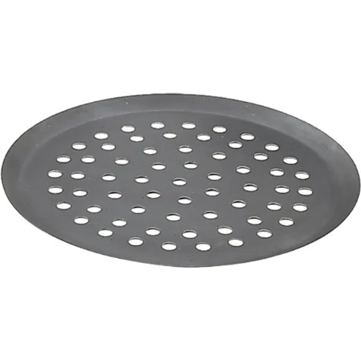 De Buyer 5353.32 - Gelochtes pizzablech aus starkem blaustahl - loch 10 mm - 32cm