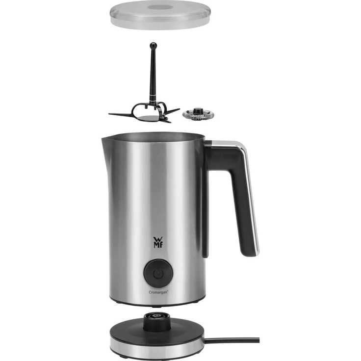 WMF Stelio elektrisch Milchaufschäumer (500 Watt, 150-250 ml, Antihaftbeschichtung, kabellos, für Milchschaum heiss und kalt, heiße Schokolade) cromargan matt-silber – Bild 3