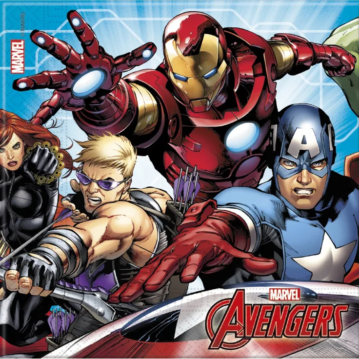 Marvel Avengers 2lg. Papierservietten 33X33cm