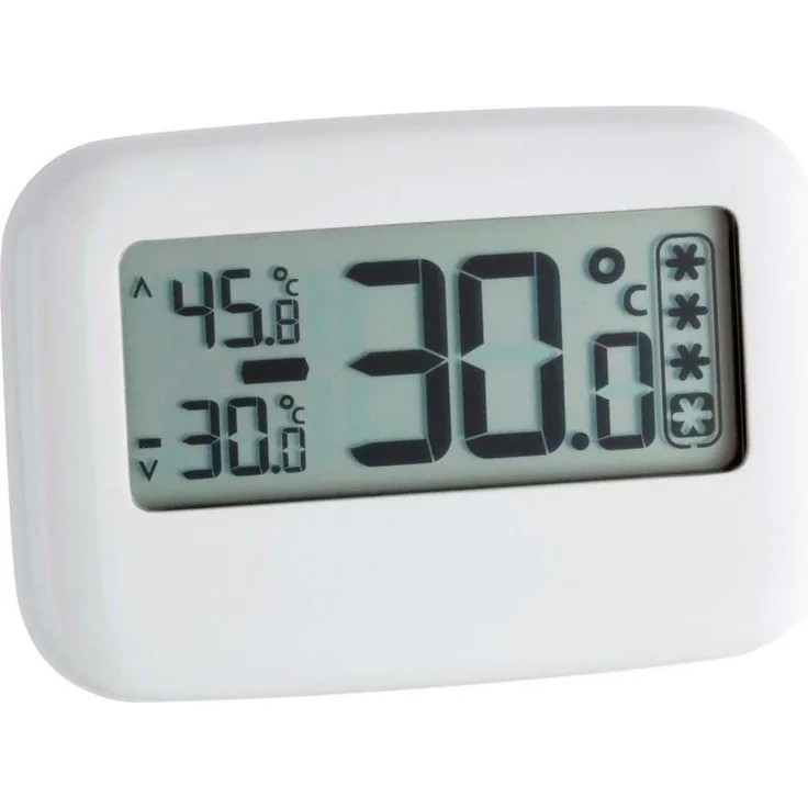 TFA Dostmann 30.1042, Kühlgeräte-Thermometer, Messbereich: -30°C bis 50°, permanente Anzeige der Höchst- und Tiefstwerte