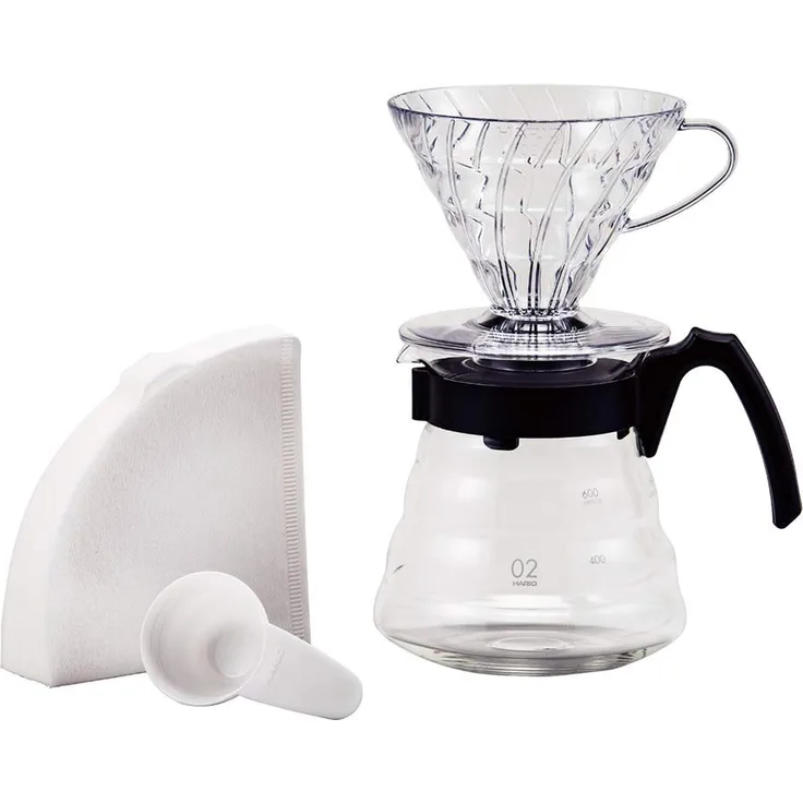 Hario Kaffeebereiter-Set Kaffeefilter Kaffee-Brühset, Glas