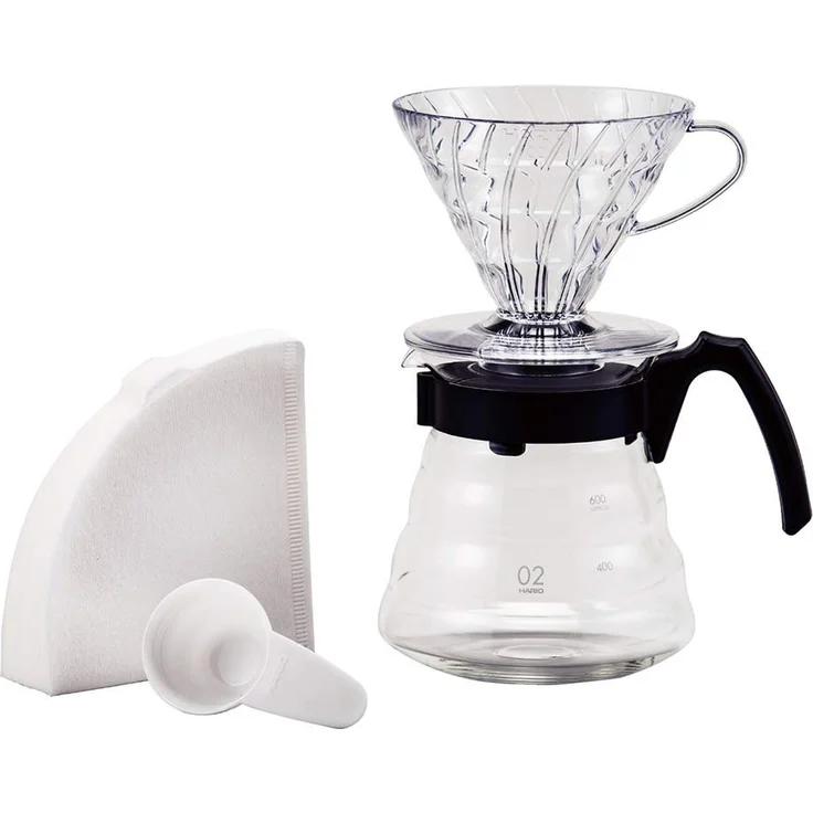 Hario Kaffeebereiter-Set Kaffeefilter Kaffee-Brühset, Glas – Bild 1