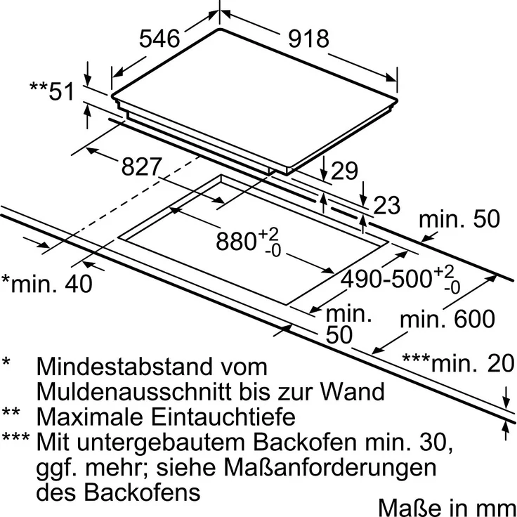 Neff T59TT60N0 (TTT 5960 N), Induktionskochfeld, Autark ja, Betriebsart elektrisch, Anzahl der Kochstellen 5, Breite 91,8 cm, mit Rahmen aufliegend, schwarz – Bild 6
