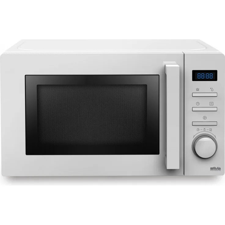Silva Homeline MWG-E 20,6 Mikrowelle mit Grill, 700 Watt, 20 Liter Garraum, Standgerät, weiß