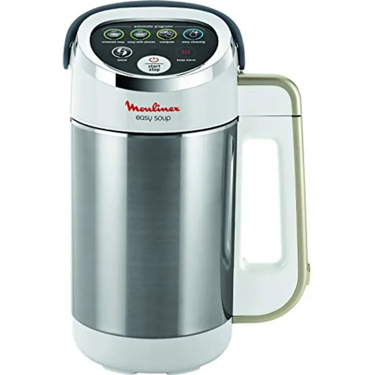 Moulinex Easy Soup LM841B10 Standmixer, 1000W, 5 Programme, 1,2L, Edelstahl, weiß