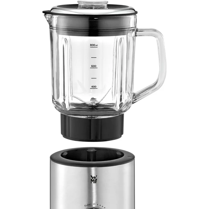 WMF Küchenminis Kompaktmixer, Standmixer, 400 Watt, Glasbehälter 0,8 l, Pulsstufe, cromargan matt-silber  – Bild 3