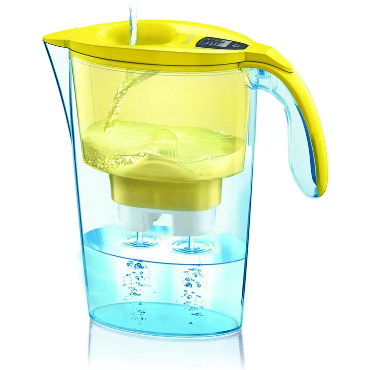 Laica Tischwasserfilter Stream Line J31-AA Gesamtfassungvermögen 2,30 L, Farbe gelb