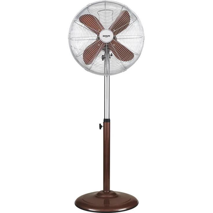 Bastilipo Handventilator, rund, 50 W, Edelstahl, 3 Geschwindigkeitsstufen schokoladenbraun