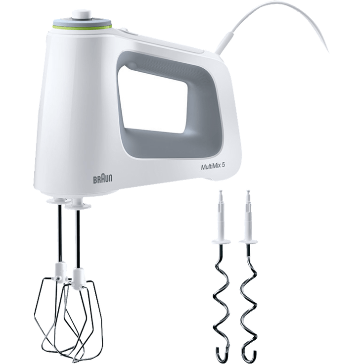 Braun HM 5000 WH MultiMix 5 Handmixer, 700W, 9 Geschwindigkeiten, Turbo-Stufe, Kunststoff, weiß – Bild 1