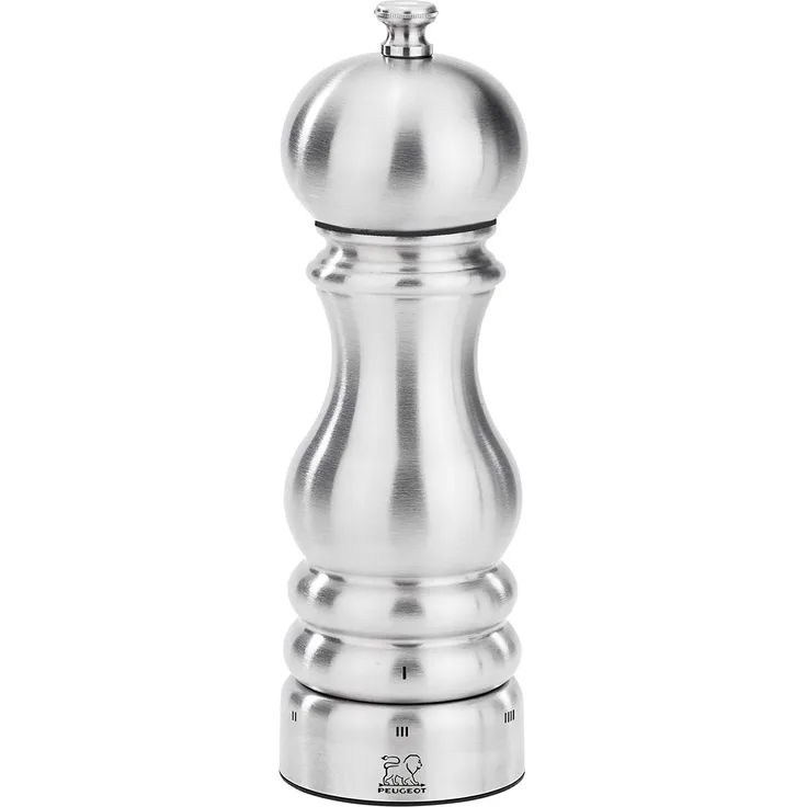 Peugeot Paris Chef Manuelle Pfeffermühle, Mahlgradeinstellung u'Select, Höhe: 18 cm, Gebürsteter Edelstahl, Silber, 32470
