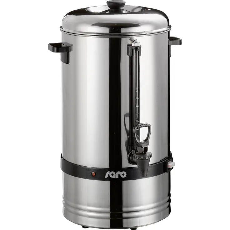 Saro Gastro Kaffeemaschine mit Rundfilter Modell Saromica 6010 Industriekaffeemaschine (10 Liter, ca. 70 Tassen Kaffee, Brüh- & Warmhaltefunktion), silber