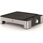 WMF Lono Tischgrill Quadro, Elektrogrill mit kompakter Grillfläche, spülmaschinenfest, 1250 W, Grillfläche geriffelt 27 x 27 cm, edelstahl, schwarz