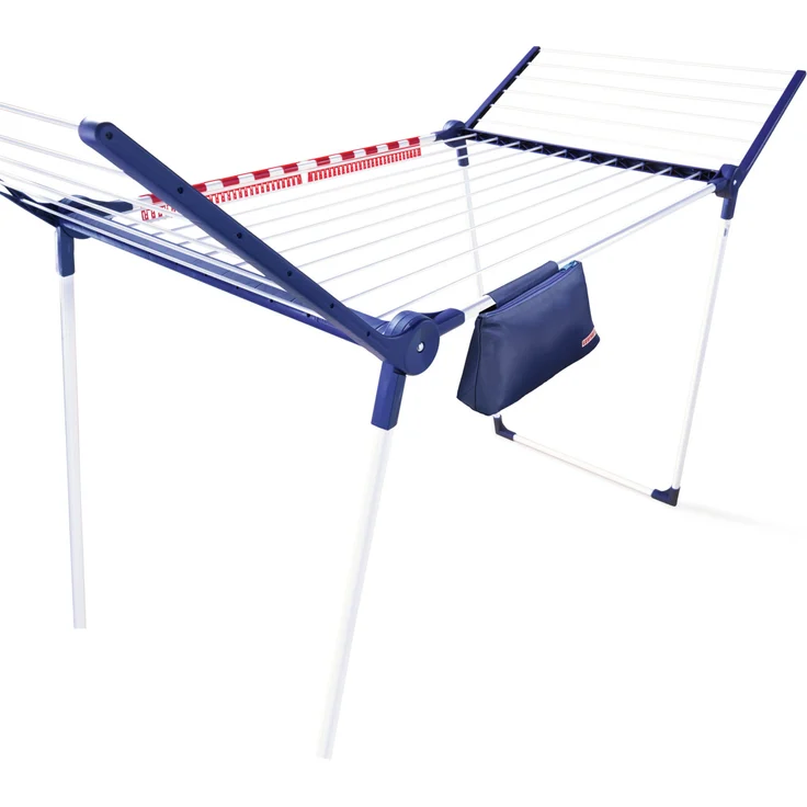 Leifheit Standtrockner Pegasus 180 Solid Plus, mit Flügeln, 18 m Trockenlänge, für 2 Waschladungen, inkl. 2 Kleinteilehalter und Wäscheklammerbeutel, energiesparend – Bild 6
