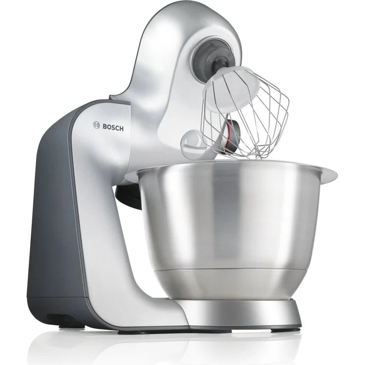 Bosch MUM56340 Styline Küchenmaschine, 900W, 3,9L Edelstahlschüssel, 7 Geschwindigkeiten, Durchlaufschnitzler, Fleischwolf, Zitruspressenaufsatz, Zubehörtasche, Serie: MUM5 – Bild 6