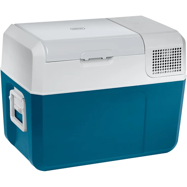 Mobicool MCF40 Kompressorkühlbox, Energieeffizienzklasse C, 38 Liter, Kompressor, weiß, blau – Bild 1