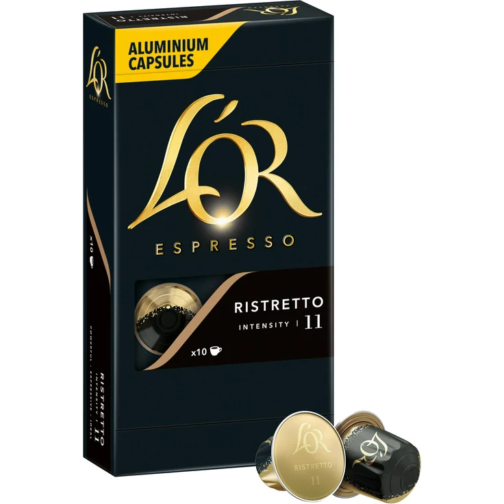 Douwe Egberts LOR Espresso Ristretto , Kaffeekapseln, Nespresso Kompatibel, gemahlener Röstkaffee, 10 Kaffee Kapseln – Bild 1
